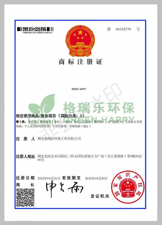 GREENHAPPY商標(biāo),商標(biāo)注冊(cè)
